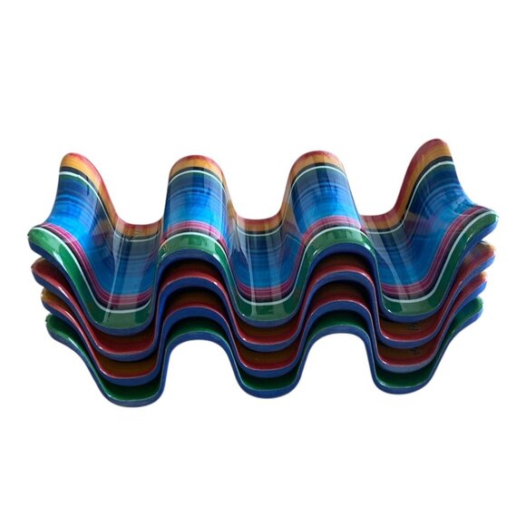 Prepara Set Of 4 Taco Holder Stands Melamine Fiesta Colors New No Tags - Picture 1 of 5